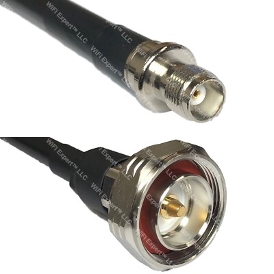 RFC400UF TNC FEMALE to DIN 7/16 MALE Coaxial RF Cable USA-Ship Lot