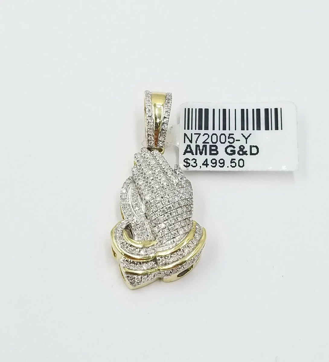 10k gold praying hands cheap pendant
