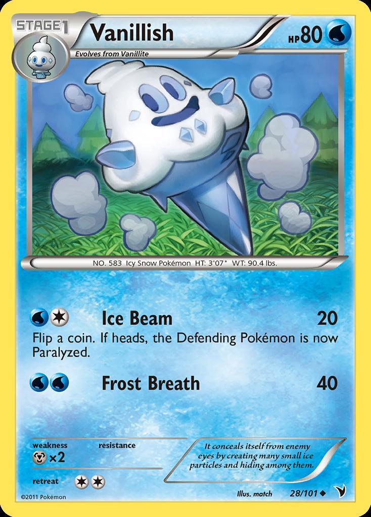 Pokemon Vanillish (28/109) Noble Victories LP
