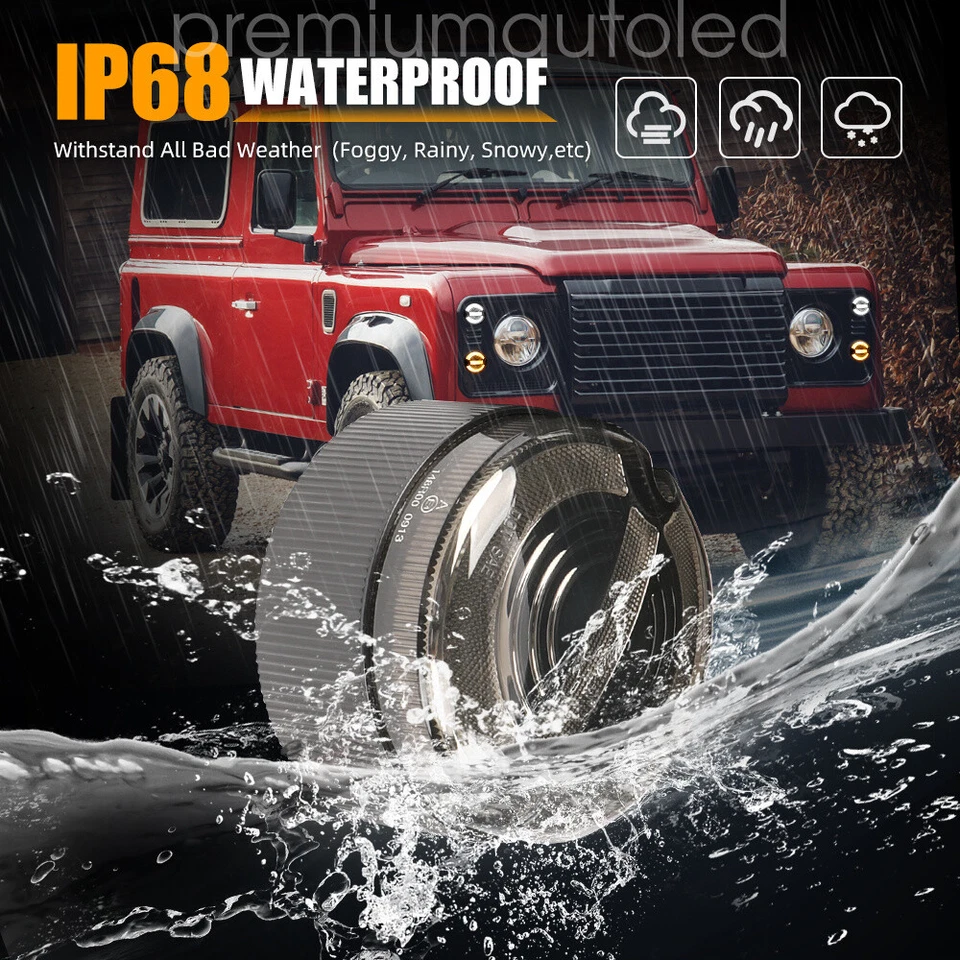 Full Smoked LED light Upgrade kit For Land Rover Defender 1990-2014 90 110 TD5 - Image 3 of 4