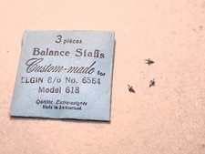Lot Of 3 NOS Elgin 8/0 6564 Balance Staffs Model 618