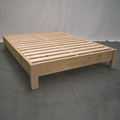 Farmhouse Unfinished Platform Bed - Full/Solid Wood/Made in USA/Free Shipping
