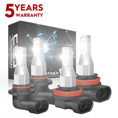 For Honda Insight 2010-2014 LED Combo Light Headlights High+Low Beam Bulbs 6000K
