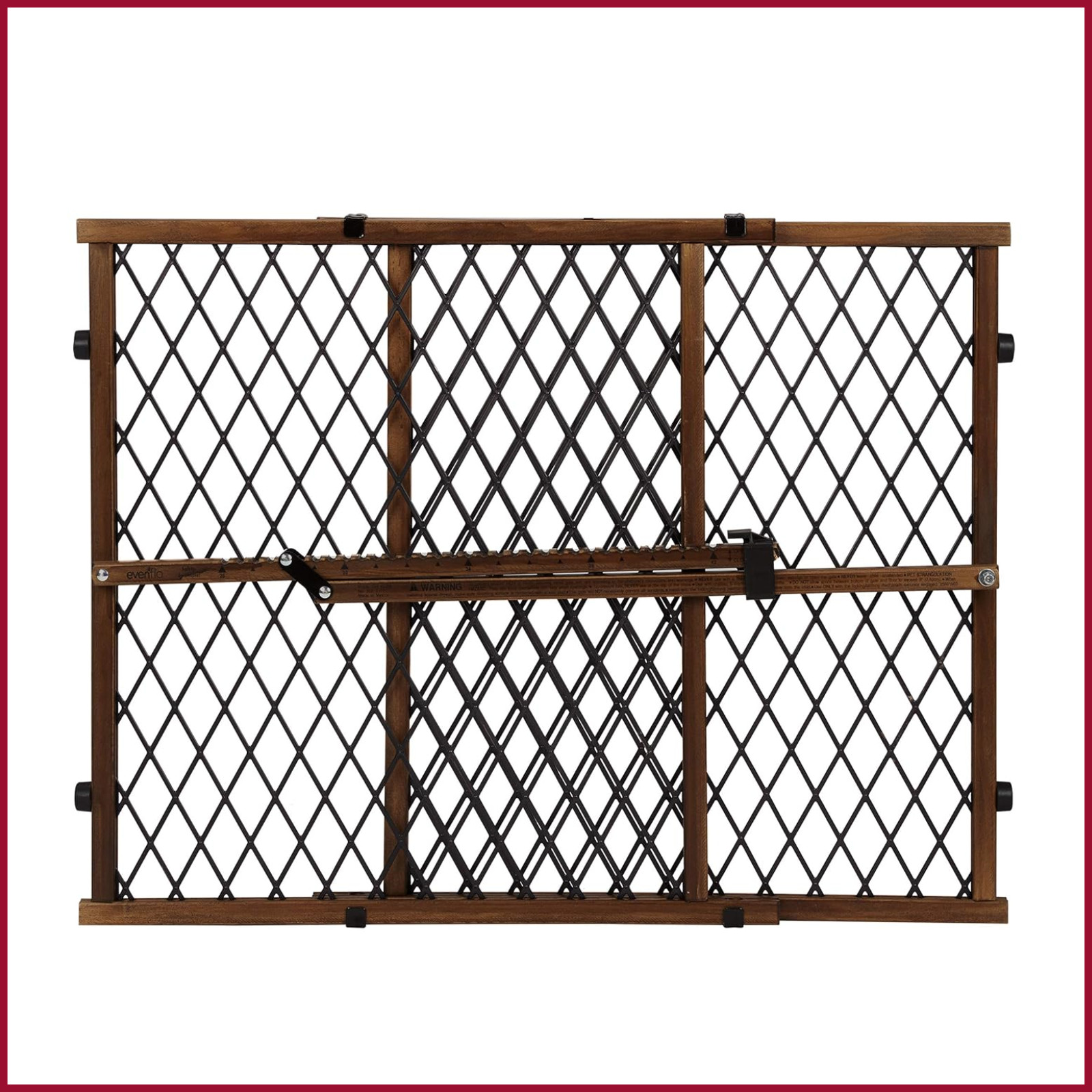 Evenflo Position & Lock Baby Gate Pressure-Mounted Farmhouse Collection Wood New