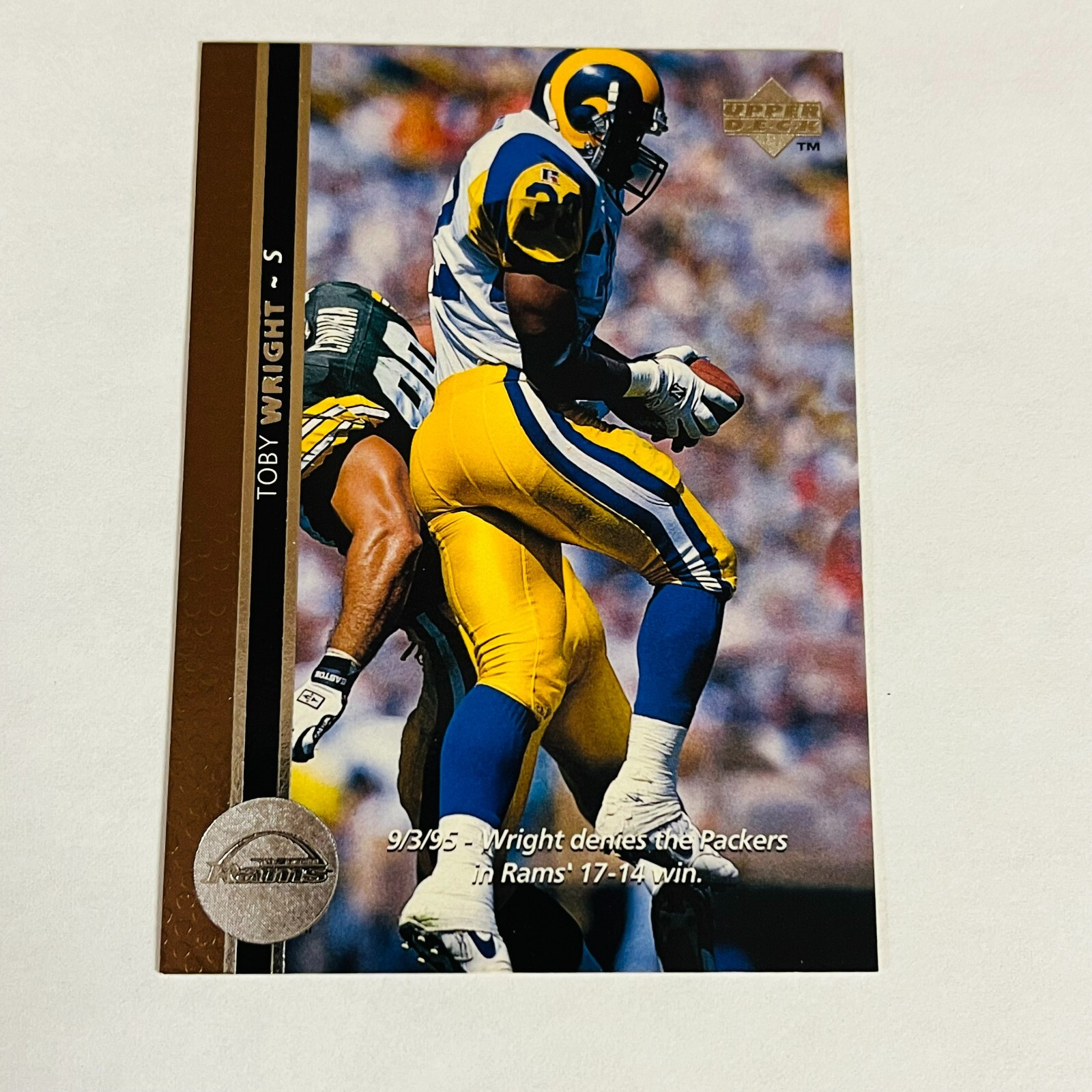 1996 Upper Deck NFL Football #235 Toby Wright