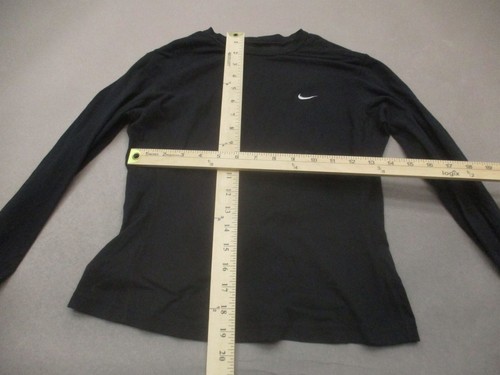 NIKE DRI-FIT Größe L (10-12) Mädchen schwarz Rundhalsausschnitt Langarm sportliches Oberteil 463 - Bild 5 von 10