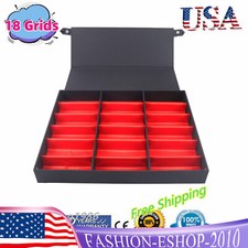 Eyeglass Case 18 Grids Display Storage Box Eyewear Sunglasses Organizer Holder