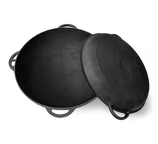 8 L Cast Iron Cauldron for Camping Kazan with Lid Frying Pan Lagman Казан Чугун