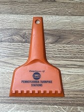 Vintage Gulf oil Company Orange Ice Scraper Pennslyvania Turnpike Stations
