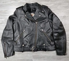 Harley Davidson Leather Womens Motorcycle Belted Jacket Large  Removable Liner