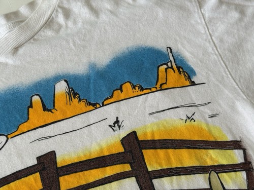 T-shirt vintage 1995 Looney Tunes Acme Rodeo stampa all over uomo XXL Roadrunner - Foto 6 di 11