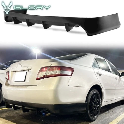 Fits 07-11 Toyota Camry IKON Rear Diffuser Aero Style Custom 4-Fin Bumper Lip PU