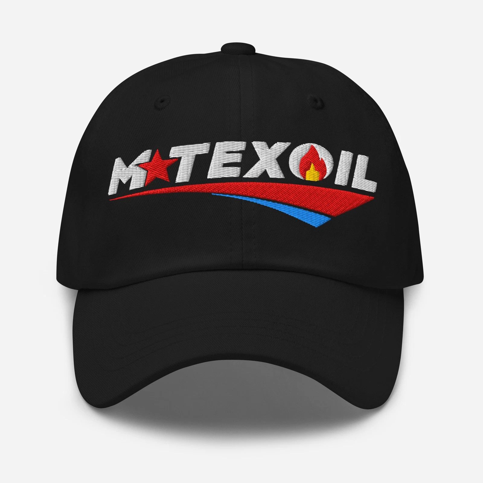 M Tex Oil Embroidered Dad Cap