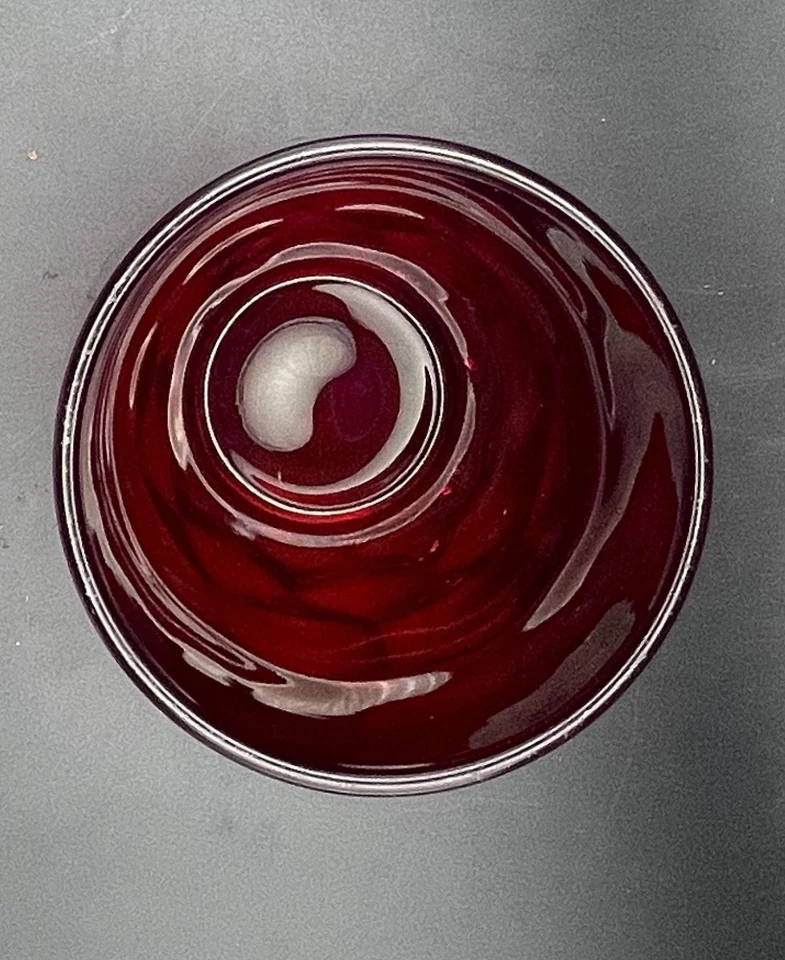 Single Viking Anchor Hocking Ruby Red Georgian Honeycomb Tumbler  Glass 4.5" - Image 3 of 4