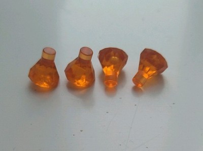 Juwel Edelsteine 4x ORANGE Transparent SCHATZ Bausteine Lego
