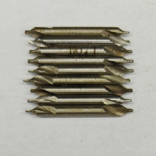 Nine Pieces 1 Combined Drill and Countersink HSS - Center Drill