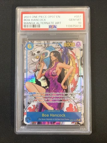 ONE PIECE TCG PSA 10 BOA HANCOCK OP07-051 SR - 2024 ENG ENG ENGLISH MANGA