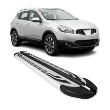 Trittbretter Seitenschweller für Nissan Qashqai J10 2006-2014 Alu Grau