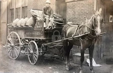 Home Brewing Co Shenandoah PA Horse Drawn Beer Wagon RPPC Photo Postcard COPY