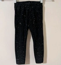 Jumping Beans Baby Girl Black White Leggings 3T Pull On Elastic Waist Cotton 