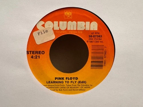 LISTEN 🎶 PINK FLOYD LEARNING TO FLY / TERMINAL FROST COLUMBIA PROG 45' VINYL