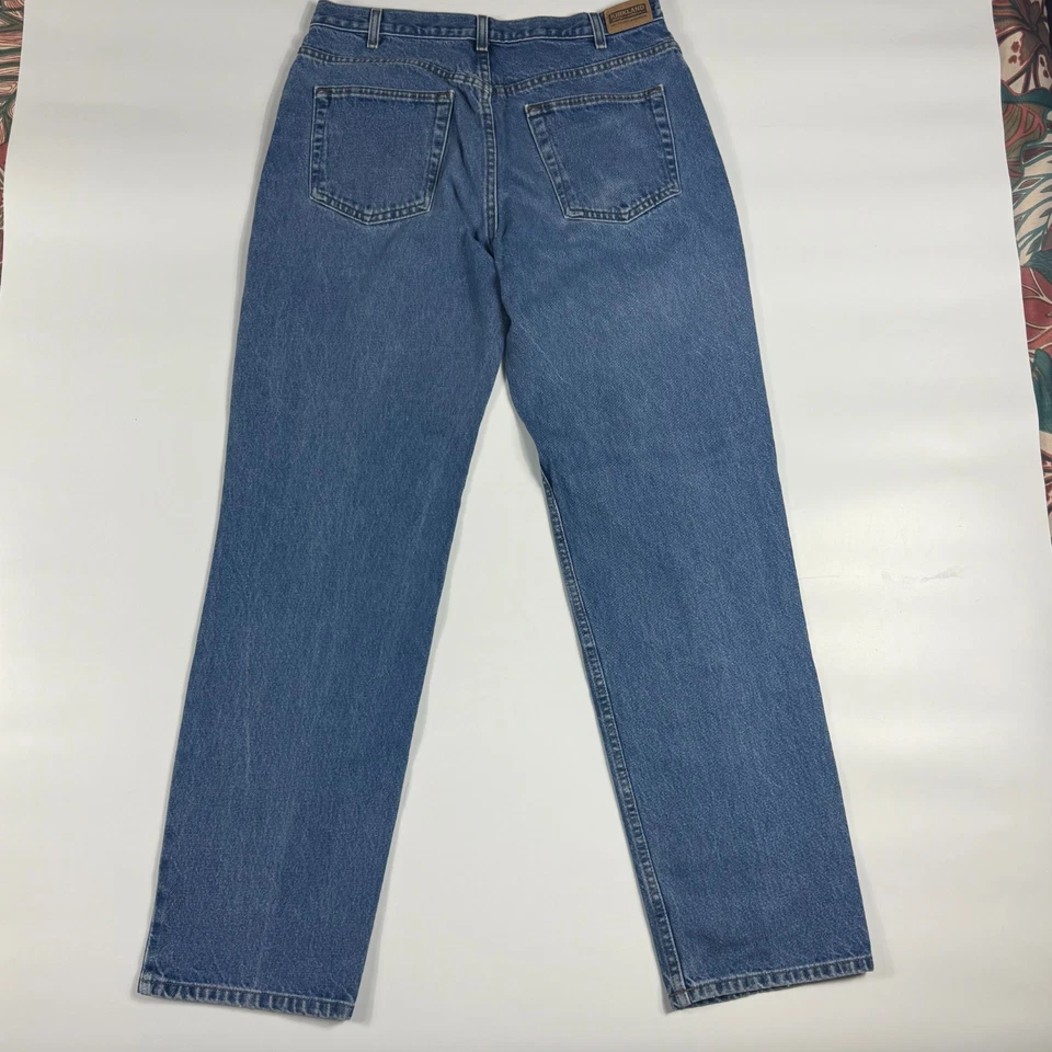 Kirkland Signature Jeans Men 36x34 Blue Denim High Rise Relaxed Fit Straight Leg - Image 2 of 4
