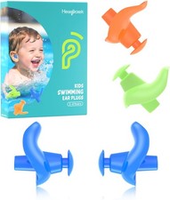 Hearprotek 3 Pairs Swimming Ear Plugs for Kids, Soft Silicone Reusable Waterp...