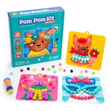 Educational Insights - Arts and Crafts for Kids, Mess Free Crafting Pom Pom Kit