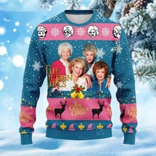 Golden Girls Blue Ugly Christmas Sweater sweater 3D GLC054830