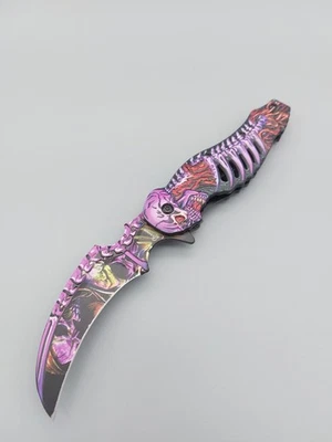 Albainox Messer Creepers Bat Taschenmesser Flipper Aluminiumgriff