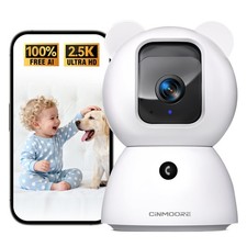 2.5K Pet/Dog Camera with Speaker/App, No-Monthly-Fee AI Person/Pet/Cry Detect...