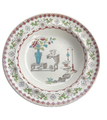 Antique 1878 Spode Copeland England Canton  8'' Soup/Salad Bowl set of 5