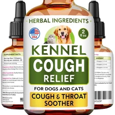 Kennel Cough Treatment Liquid - Cough Suppressant for Dogs & Cats - Throat So...