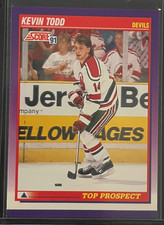 1991 SCORE #397 KEVIN TODD ROOKIE CARD. rookie card picture