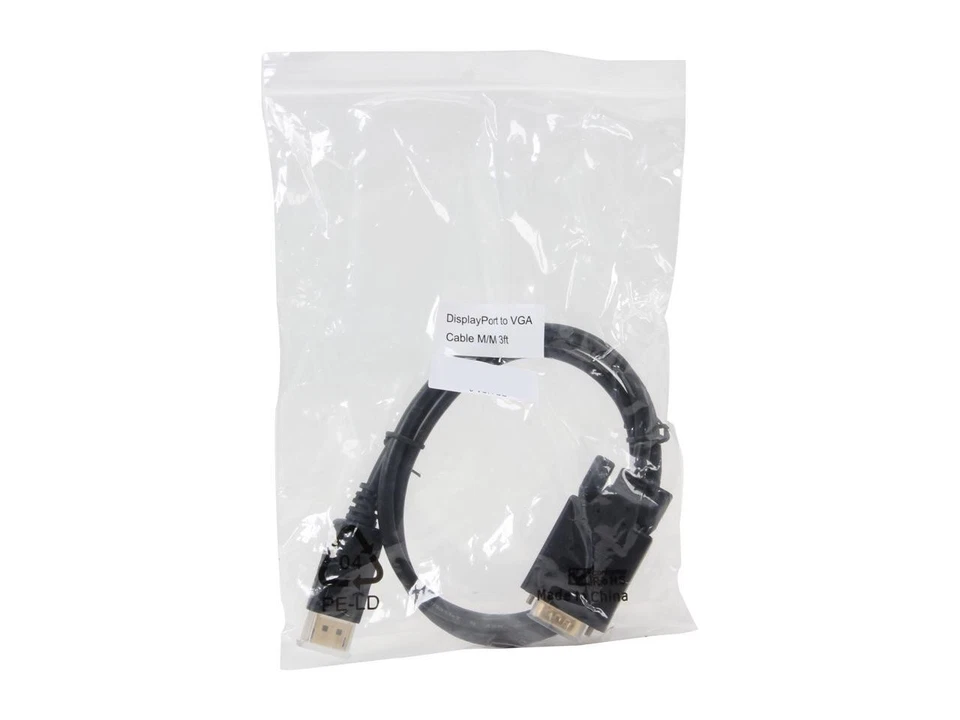 Nippon Labs DP-VGA-3 3 ft. Black DisplayPort to VGA DisplayPort to VGA 28 AWG Ca - Image 3 of 3