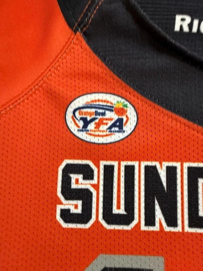 Camiseta de fútbol americano Arizona State Sun Devils Riddell para niños XL naranja manga corta. Foto 3 de 4