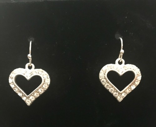 Crystal Heart Necklace Earring Bracelet Set Jewelry Fashion Evening Costume - Picture 3 of 6