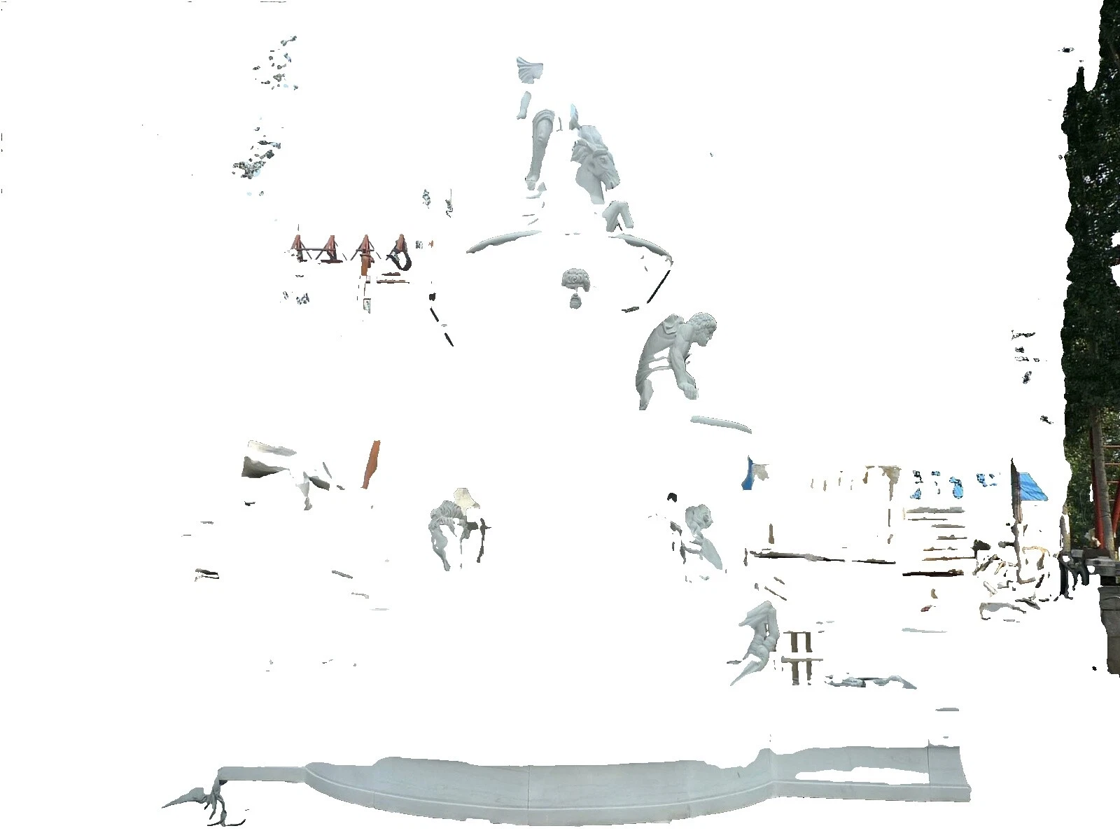 Fuentes al aire libre de mármol