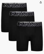 Youth Boys Medium Under Armour Boxer Jock Underwear Black 3 Pack