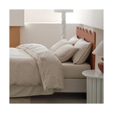 Double Stitch Organic Cotton Sheets King Size - Soft  Breathable Sheet Set 4...
