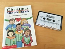 Lot of 2: CHRISTMAS SONGS TO SING BOOK w/ CASSETTE TAPE TESTED