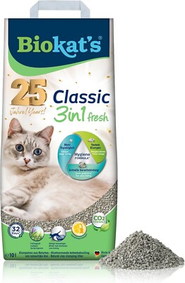 Biokats Classic fresh 3in1 Klumpendes Katzenstreu Katze Katzentoilette 10 L