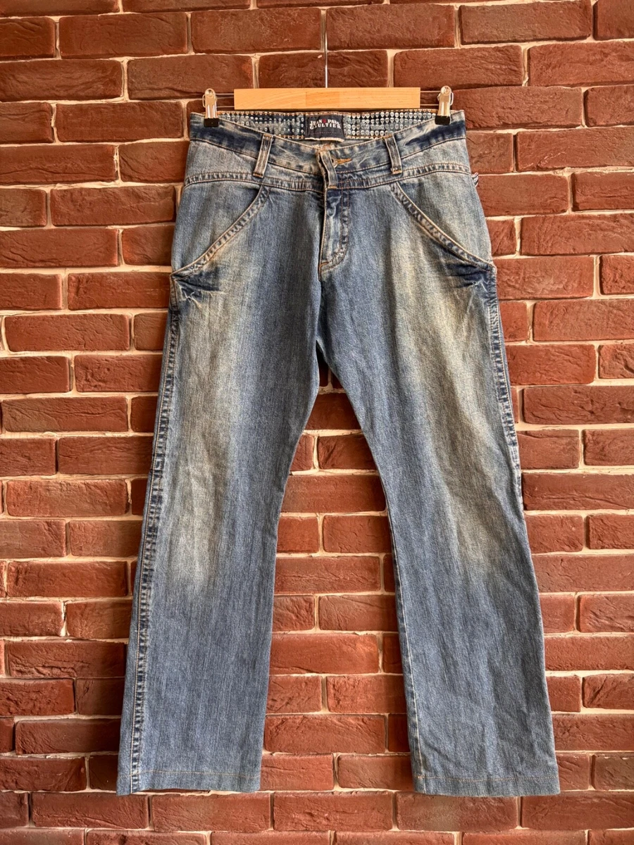 90s Archive Jean Paul Gaultier Dirty Wash Skull Denim Pants 50