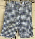Polo Ralph Lauren Baby Boys Blue & White Plaid Check Pants 1/2 Elastic Waist 3M