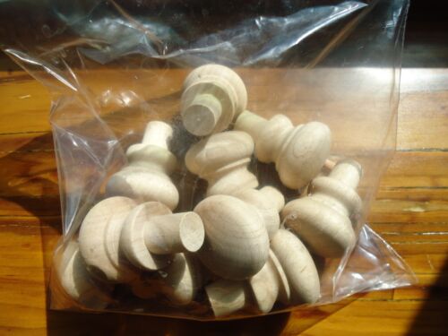 10 PCS Wood Drawer/Door Knobs - Unfinished Maple - Cabinet/Furniture Knobs NOS! - Picture 2 of 12