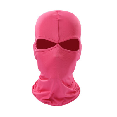 2 Hole Full Face Mask Thin Balaclava UV Protection Ski Sun Hood for Men Women