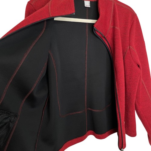 Bogner Womens Red Wool Blend Fire & Ice Active Luxury Zip-Up Jacket, 14 - Picture 8 of 12