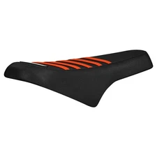 Ridstar Q20 Ebike gripper seat cover by Enjoy mfg  all BLACK w/ ORANGE ribs #477