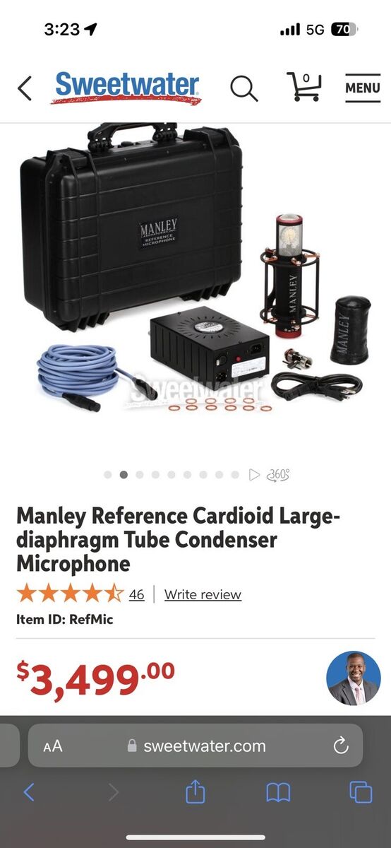 Manley Reference Cardioid Condenser Wired XLR Professional Manley Reference Cardioid Condenser Wired XLR Professional