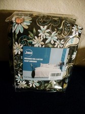 NEWinPKG 3-pc CAL KING MICROFIBER BLACK PAISLEY FLAT SHEET 2 KING PILLOWCASES